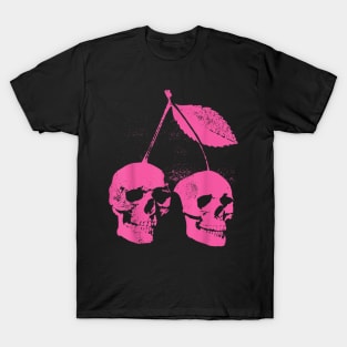 Cherry Skulls Pastel Goth Kawaii Punk T-Shirt